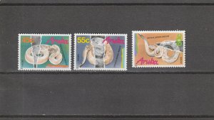 Aruba  Scott#  50-52  MNH  (1989 Endangered Snakes)