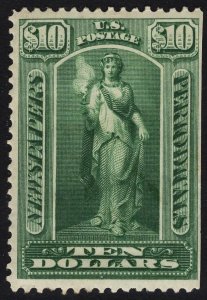 US #PR122 $10 Green Newspaper and Periodical MINT HINGED SCV $42.50