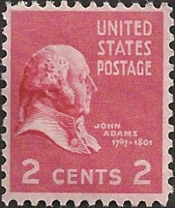 U.S.# 806 John Adams 2c Single, MNH.