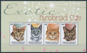 [109217] Carriacou & Petite Martinique 2014 Cats Bengal Burmese Mini sheet MNH