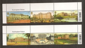 GB 3589-3594 Buckingham Palace tab T set A (6 stamps) MNH 2014