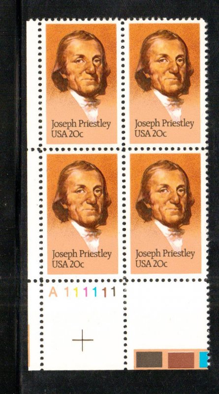 #2038 MNH Plate Block