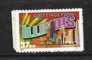 UNITED STATES, 3708, MNH, GREETINGS FROM ILLINOIS