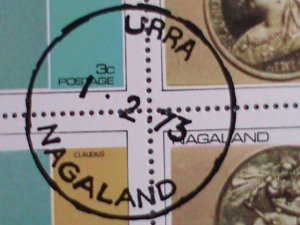 ​NAGALAND-1973 WORLD FAMOUS ANCIENT COINS-ANTIQUE- CTO SHEE-VERY FINE