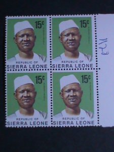 ​SIERRA LEONE-1972 SC#428 PRESIDENT SIAKA STEVENS MNH BLOCK MNH VERY FINE