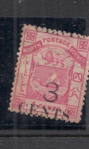 North Borneo SG 18 Fantastic Split Overprint MOG (4deh)