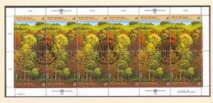 United Nations Vienna  #80-81  .  1988 cancelled  forests sheet