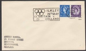 GB 1968 cover Ilkley Olympic Games Hockey slogan GB v Holland...............Q874