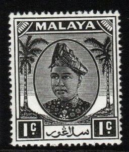 MALAYA SELANGOR SG90 1949 1c BLACK MNH