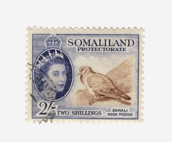 1953 Somaliland Protectorate  SC #137 ROCK PIGEON used stamp