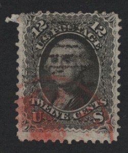 United States USED Scott Number 69   RED CANCEL  AVG-F  - BARNEYS