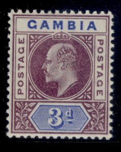 GAMBIA EDVII SG49, 3d purple & ultramarine, LH MINT. Cat £24. 