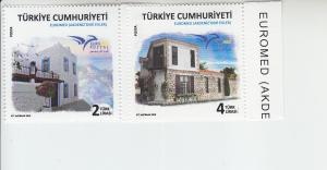 2018 Turkey Houses - Euromed Issue (2) (Scott 3618-19) MNH