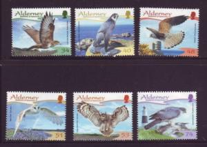 Alderney Sc 319-24 2008 Birds stamp set mint NH