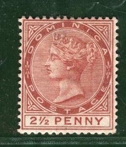 DOMINICA QV Stamp SG.6 2½d Red-brown Wmk CC (1879) Mint MM Cat £250 GRBLUE80