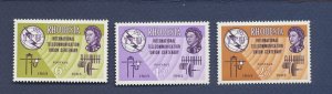 RHODESIA - Scott 200-202 - unused hinged - ITU - 1965