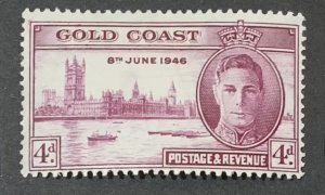 GOLD COAST 1946 VICTORY 4d perf 13.5 x 14 SG134 MOUNTED MINT