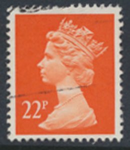 GB Machin 22p SG X964 SC#  MH120 Used  phosphorised paper  see scan details  