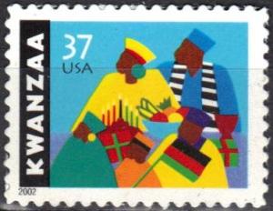 #3673, Single. \Kwanzaa\ MNH, .37 cent