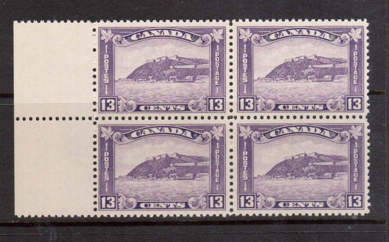 Canada #201 VF/NH Margin Block