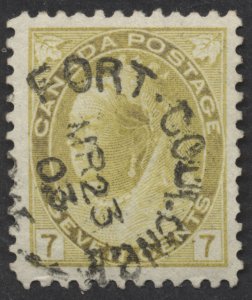 Canada #81 7c Victoria Numeral VF Used SON Fort Coulonge Que Split Ring