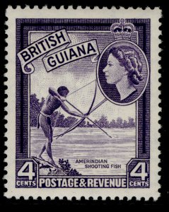 BRITISH GUIANA QEII SG334ab, 4c deep violet, NH MINT. Cat £25.