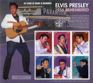 GUYANA 3101 MNH SHEET/6 SCV $9.00 BIN $5.50 ELVIS PRESLEY