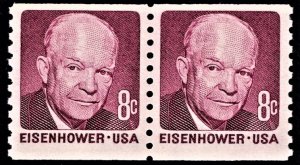 US 1402 MNH VF 8 Cent Eisenhower Pair
