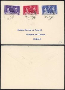 St Lucia 1937 Coronation Cover