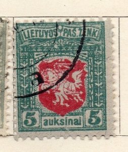 Lithuania 1919 Early Issue Fine Used 5auk. 175601