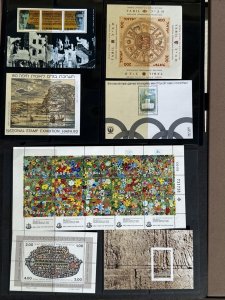 Israel 7 Different Souvenir Sheets 1957-84 MNH