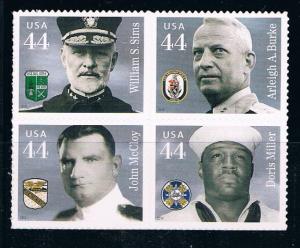 USA 4440-4443: 44c US Navy Officers, Sailors, Mint, NH, VF