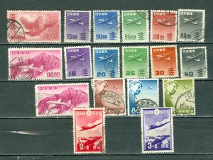 JAPAN AIR MAIL STAMPS LOT of (18)...USED