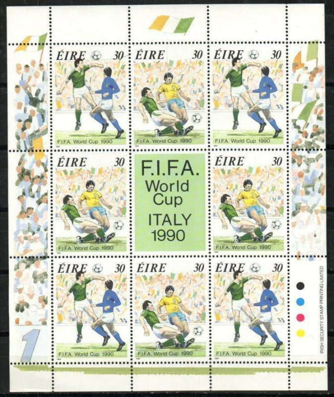 Ireland Stamp 800a  - 90 World Cup Soccer Championships