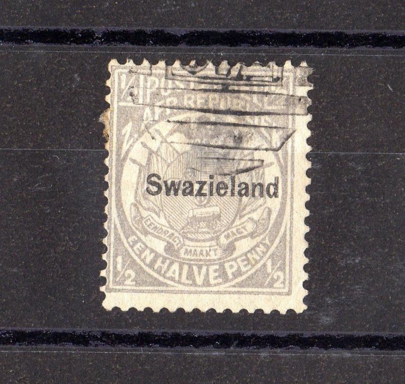 Swaziland 1889 1/2d Grey O/P SG4 VFU X6247