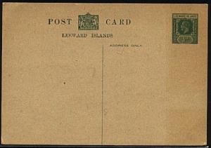 LEEWARD ISLANDS GV ½d postcard fine unused - scarce........................19207