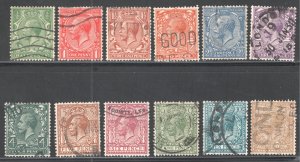 Great Britain #187-200   VF, Used, Complete Set,  CV $50.35  .....  2480264