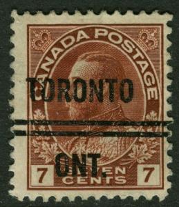 Canada Precancel Toronto # 11-114 F-VF Cat $ 7.50