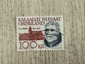 Greenland #249 Used, 100k, Famous Men Type of 1990, 2024 SCV $30.00