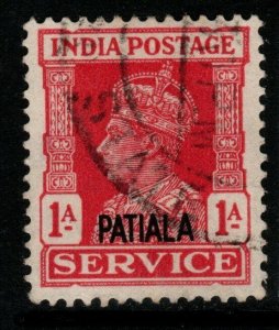 INDIA-PATIALA SGO75 1939 1a CARMINE USED