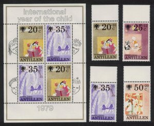 Neth. Antilles Intl Year of the Child 4v+MS 1979 MNH SG#705-MS709