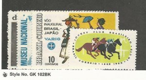 Brazil, Postage Stamp, #1083-1086 Mint NH & LH, 1968