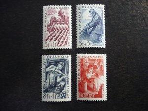 Stamps - France - Scott# B233-B236 - Mint Hinged Set of 4 Stamps