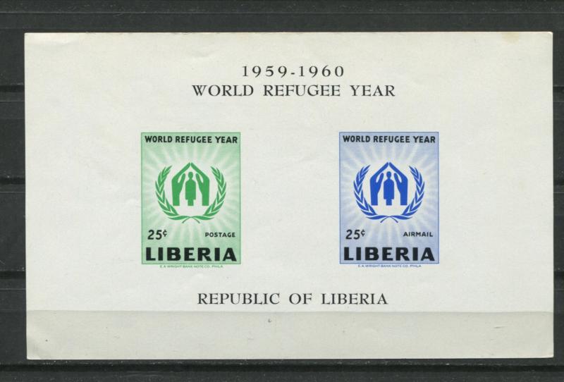 Liberia 1960 Sheet Sc C124A MNH World Refugee Year