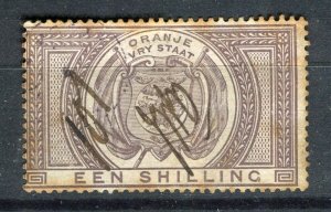 ORANGE FREE STATE; 1880s early classic Revenue issue used 1s. value