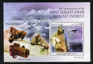 SIERRA LEONE 2023 90th ANN 1st FLIGHT OVER MT. EVEREST S/SHEET MINT NEVER HINGED