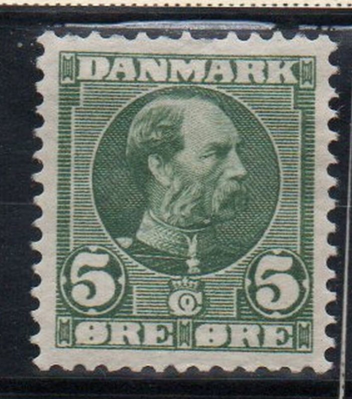 Denmark Sc 70 1905 5 ore Christian IX green stamp mint