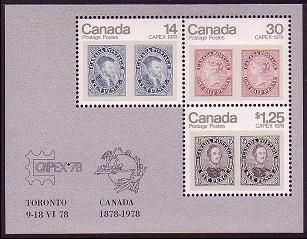 Canada Capex 1978 International Stamp Expo MS SG#MS917 MI#691-693