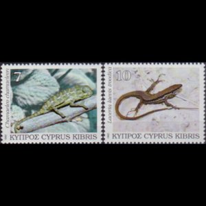 CYPRUS 1992 - Scott# 802-3 Reptiles 7-10c NH