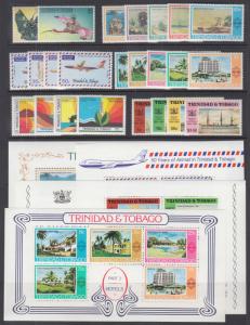 Trinidad & Tobago Sc 47//324a MNH. 1937-1980 issues, 17 complete sets, VF